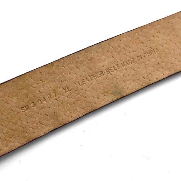 Boho women's vintage belt crackle finished leather 'gold/silver' size 43" long - Picture 5 of 8